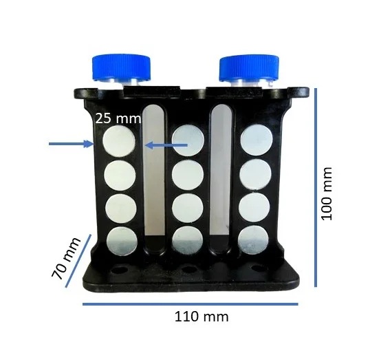 6x50 ml magnetic rack with 24 pieces strong magnets